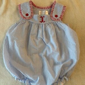 Seersucker Bubble 18M "M" Monogram